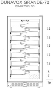 Винный шкаф Dunavox DX-70.258B фото 2 в Екатеринбурге