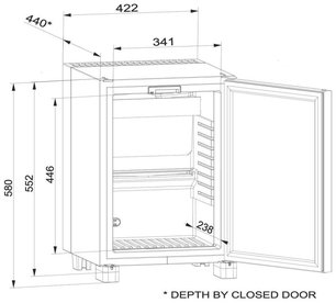 Минибар Dometic RH 449 LDAG фото 4 в Екатеринбурге