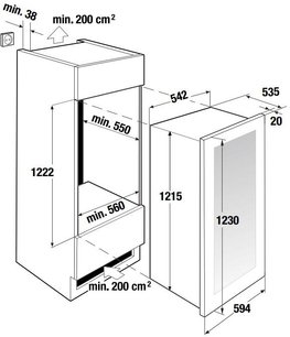 Встраиваемый холодильник для охлаждения вина Kuppersbusch FWK 4800.0 S2 фото 4 в Екатеринбурге