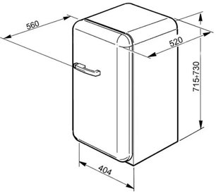 Мини-бар Smeg FAB5LR1 фото 4 в Екатеринбурге