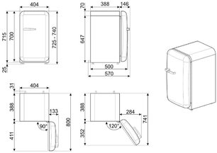 Мини-бар Smeg FAB5RPG3 фото 3 в Екатеринбурге