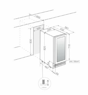 Встраиваемый винный шкаф Pando PVZB 30-16XL фото 3 в Екатеринбурге