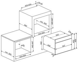Компактный духовой шкаф с СВЧ Smeg SF4920MCB фото 2 в Екатеринбурге