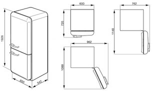Холодильник Смег FAB32LBN1 фото 3 в Екатеринбурге Холодильник Smeg FAB32LBN1 фото 3 в Екатеринбурге