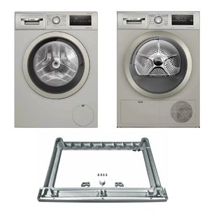 Bosch Serie 4 (стиральная машина WAN2420XME + сушильная машина WTN86202ME + монтажный элемент WTZ2041X) фото в Екатеринбурге