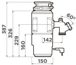 Измельчитель пищевых отходов Omoikiri NAGARE SLIM 1250 фото 4
