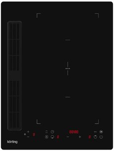 Индукционная варочная панель с интегрированной вытяжкой Кертинг HIBH 40980 NB фото в Екатеринбурге Индукционная варочная панель с интегрированной вытяжкой Korting HIBH 40980 NB фото в Екатеринбурге