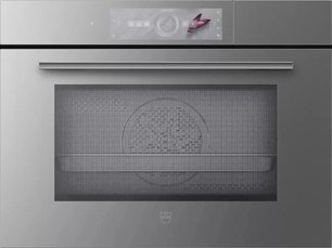 Встраиваемый комбинированный паровой шкаф V-ZUG CombiSteamer V6000 45M CSM6T-23041 (платиновое стекло) фото в Екатеринбурге