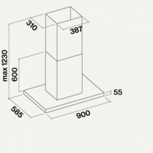 Вытяжка Фалмек Lumina 90 Glass White island (NRS) фото 2 в Екатеринбурге Вытяжка Falmec Lumina 90 Glass White island (NRS) фото 2 в Екатеринбурге