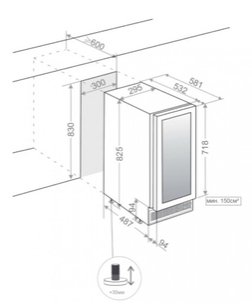 Встраиваемый винный шкаф Pando PVZB 30-16XR фото 3 в Екатеринбурге