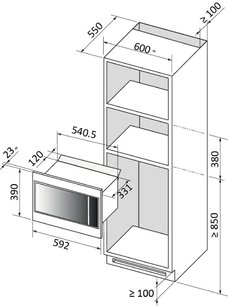Встраиваемая микроволновая печь Brandt BMS7120WW фото 4 в Екатеринбурге