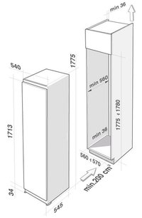 Встраиваемый холодильник De Dietrich DRS1332J фото 2 в Екатеринбурге