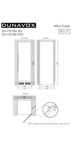 Винный шкаф Dunavox DX-119.386DSS фото 2 в Екатеринбурге