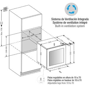 Встраиваемый винный шкаф Pando PVMAVP 60-25CRL фото 3 в Екатеринбурге