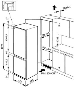 Холодильник Smeg CR3362P1 фото 2 в Екатеринбурге