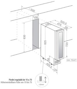 Встраиваемый винный шкаф Pando PVZB 15-9 XL фото 3 в Екатеринбурге
