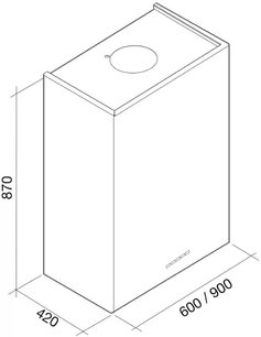 Вытяжка Falmec Laguna 60 vetro (800) Nero STEC фото 3 в Екатеринбурге