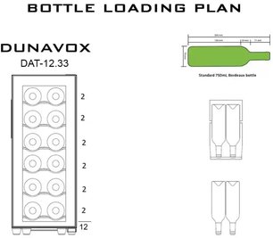 Винный шкаф Dunavox DAFT-12.33 фото 3 в Екатеринбурге