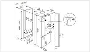 Встраиваемый холодильник Kuppersbusch FKGF 9850.0i фото 2 в Екатеринбурге