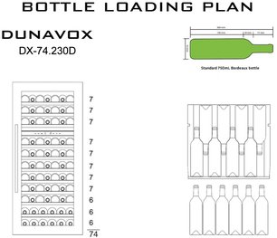 Винный шкаф Dunavox DX-74.230DW фото 4 в Екатеринбурге