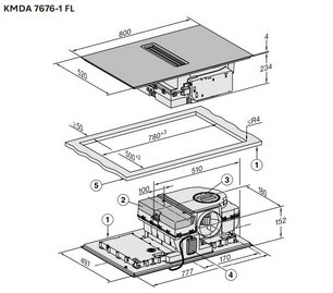 Варочная панель с вытяжкой Miele KMDA 7676-1 FL фото 4 в Екатеринбурге