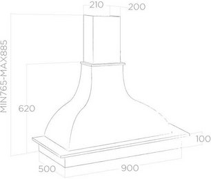 Вытяжка Elica MEMPHIS WH/A/90 FRASSINO фото 2 в Екатеринбурге