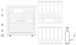 Встраиваемый винный шкаф Pando PVMAVP 60-25CRR фото 3 в Екатеринбурге