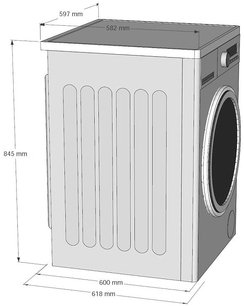 Отдельностоящая стиральная машина с паром Korting KWM 58ILS1297 S фото 4 в Екатеринбурге