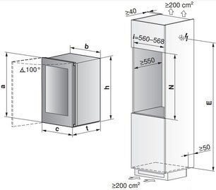 Встраиваемый винный шкаф V-ZUG WineCooler V4000 90 WC4T-51102 R черное стекло фото 4 в Екатеринбурге