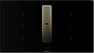 Индукционная варочная поверхность с вытяжкой Kuppersbusch KMI 9850.1 SR-E Gold фото в Екатеринбурге