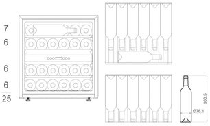 Встраиваемый винный шкаф Pando PVMAVP 60-25XR фото 3 в Екатеринбурге