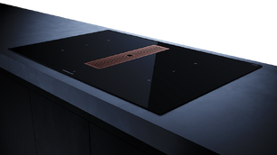 Индукционная варочная панель с вытяжкой Kuppersbusch KMI 8350.0 SR Copper фото 3 в Екатеринбурге