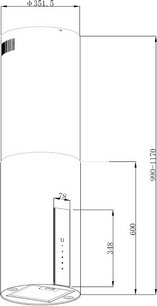 Вытяжка Кертинг KHA 35808 DN Cylinder фото 2 в Екатеринбурге Вытяжка Korting KHA 35808 DN Cylinder фото 2 в Екатеринбурге