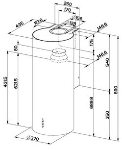Вытяжка Фабер Cylindra Gloss EG8 W A37 ELN фото 3 в Екатеринбурге Вытяжка Faber Cylindra Gloss EG8 W A37 ELN фото 3 в Екатеринбурге