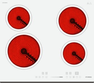 Варочная панель Hyundai HHE 6452 WG фото в Екатеринбурге