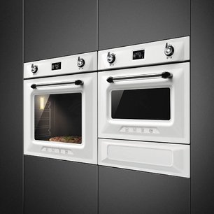 Компактный духовой шкаф с пароваркой Smeg SF4920VCB1 фото 3 в Екатеринбурге
