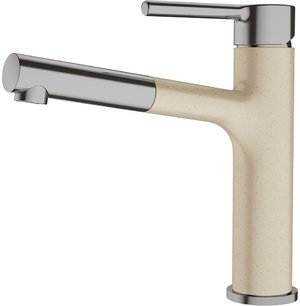 Смеситель Franke Centro с выдвижным шлангом оптика стали/сахара