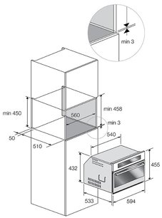 Духовой шкаф Fulgor Milano FCO 4512 TM X фото 4 в Екатеринбурге