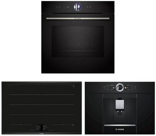 Bosch (духовой шкаф HMG776NB1 + варочная панель PXY875KV1E + кофемашина CTL636EB6) фото в Екатеринбурге