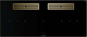 Индукционная варочная поверхность с вытяжкой Kuppersbusch KMI 12850.0 SR-S Gold фото в Екатеринбурге