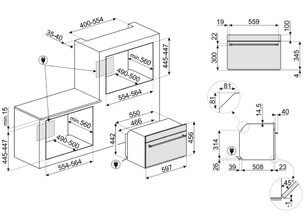 Встраиваемая микроволновая печь Smeg SF4800MPO фото 4 в Екатеринбурге