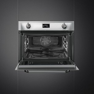 Духовой шкаф комбинированный с микроволновой печью Smeg SF4920MCX1 фото 3 в Екатеринбурге