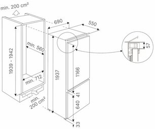 Встраиваемый холодильник Kuppersbusch FKGF 9835.0i фото 2 в Екатеринбурге