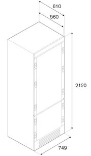 Встраиваемый холодильник Bertazzoni REF75PRL фото 4 в Екатеринбурге