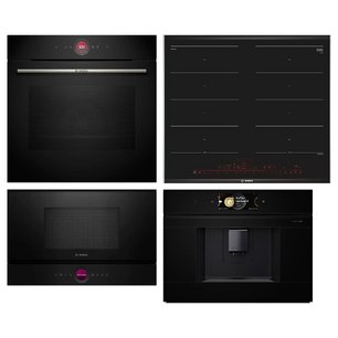 Bosch (варочная панель PXX675DV1E + духовой шкаф HBG7722B1 + микроволновая печь BFR7221B1 + кофемашина CTL9181B0) фото в Екатеринбурге
