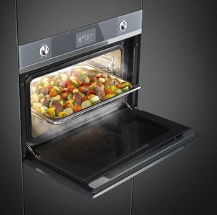 Духовой шкаф комбинированный с пароваркой Smeg SF4102VCS фото 2 в Екатеринбурге