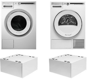 Asko Logic 19 (стиральная машина W4086C.W/3 + сушильная машина T408HD.W + напольный ящик HPS5323W (2 шт)) фото в Екатеринбурге
