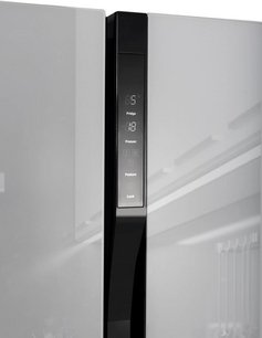 Холодильник Hyundai CS6503FV белое стекло фото 4 в Екатеринбурге