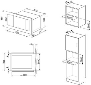 Встраиваемая микроволновая печь Smeg FMI625CN фото 4 в Екатеринбурге