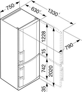 Холодильник Либхер CBNesf 5133 фото 3 в Екатеринбурге Холодильник Liebherr CBNesf 5133 фото 3 в Екатеринбурге